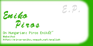 eniko piros business card